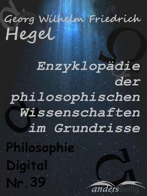 cover image of Enzyklopädie der philosophischen Wissenschaften im Grundrisse